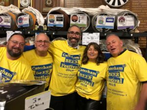 Bev, Mike and co, serving at the beerfest